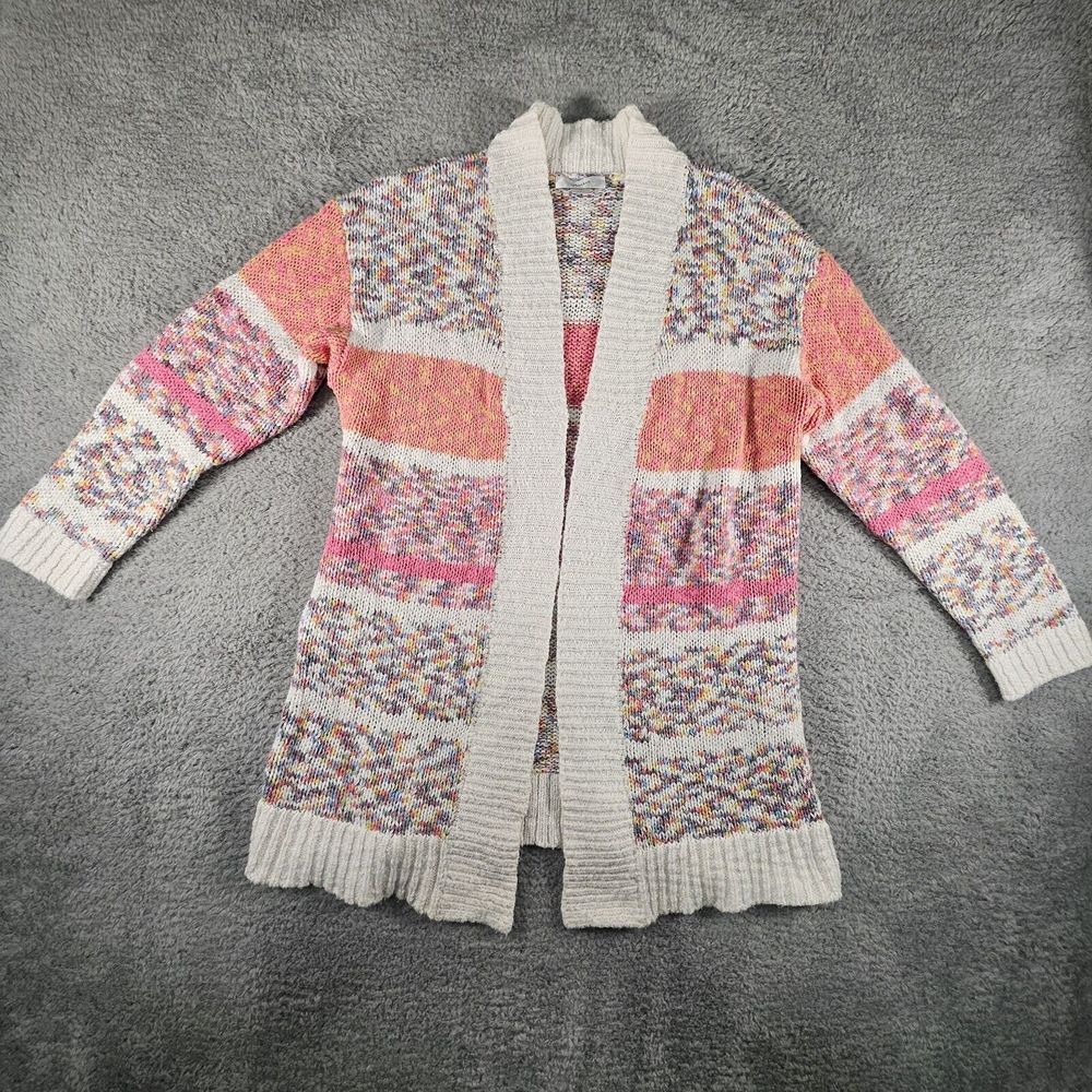 CJ Banks Knit Cardigan Womens 1X Multicolor Sweater Casual Granny Core Boho